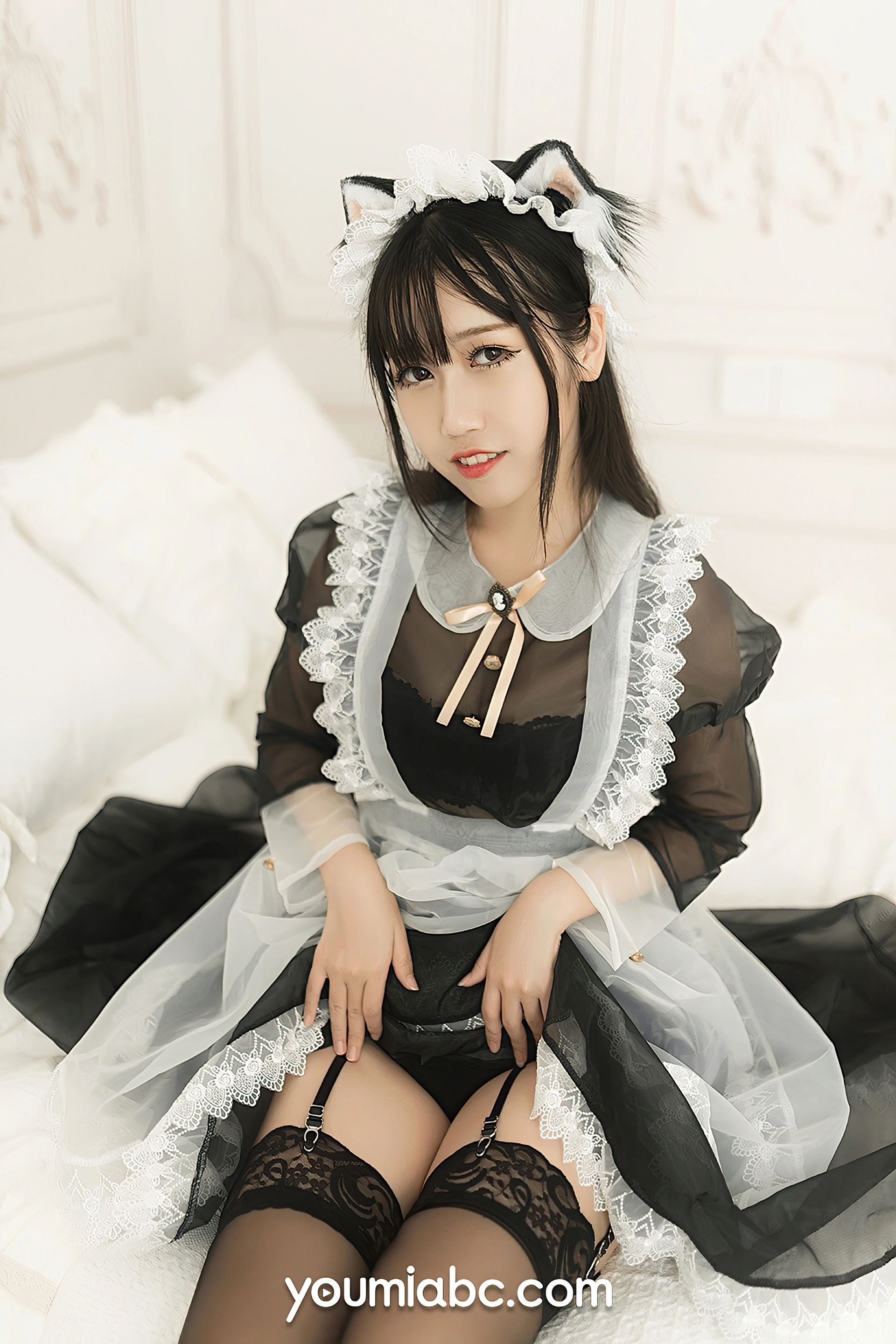 YouMi尤蜜 - 2021.09.01 黑丝猫娘女仆 呆猫 2